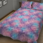 Floral Sparkle Print Quilt Bed Set