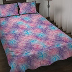 Floral Sparkle Print Quilt Bed Set
