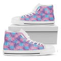 Floral Sparkle Print White High Top Sneakers