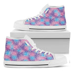 Floral Sparkle Print White High Top Shoes