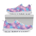 Floral Sparkle Print White Running Shoes