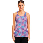 Floral Sparkle Print Women's Racerback Tank Top