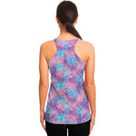 Floral Sparkle Print Women's Racerback Tank Top