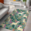Floral Unicorn Pattern Print Floor Mat
