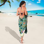 Floral Unicorn Pattern Print Beach Sarong Wrap