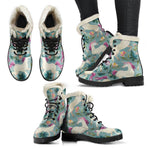 Floral Unicorn Pattern Print Comfy Boots GearFrost