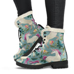 Floral Unicorn Pattern Print Comfy Boots GearFrost