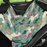 Floral Unicorn Pattern Print Pet Car Back Seat Cover