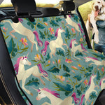 Floral Unicorn Pattern Print Pet Car Back Seat Cover
