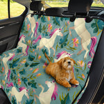 Floral Unicorn Pattern Print Pet Car Back Seat Cover