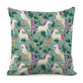Floral Unicorn Pattern Print Pillow Cover