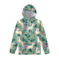 Floral Unicorn Pattern Print Pullover Hoodie