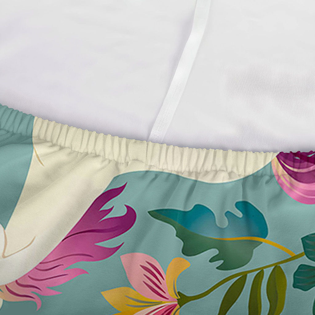 Floral Unicorn Pattern Print Sofa Cover