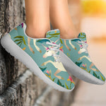 Floral Unicorn Pattern Print Sport Shoes GearFrost