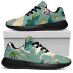 Floral Unicorn Pattern Print Sport Shoes GearFrost