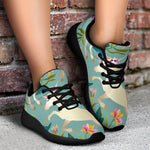 Floral Unicorn Pattern Print Sport Shoes GearFrost