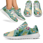 Floral Unicorn Pattern Print Sport Shoes GearFrost