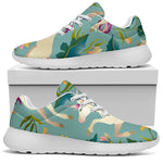 Floral Unicorn Pattern Print Sport Shoes GearFrost