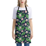 Flower And Leaf Lotus Pattern Print Apron