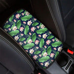 Flower And Leaf Lotus Pattern Print Car Center Console Cover