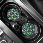 Flower And Leaf Lotus Pattern Print Car Coasters