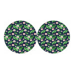 Flower And Leaf Lotus Pattern Print Car Coasters