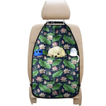 Flower And Leaf Lotus Pattern Print Car Seat Organizers