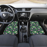 Flower And Leaf Lotus Pattern Print Front Car Floor Mats