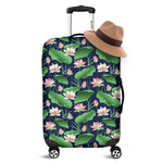 Flower And Leaf Lotus Pattern Print Luggage Cover