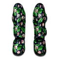 Flower And Leaf Lotus Pattern Print Muay Thai Shin Guards