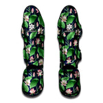 Flower And Leaf Lotus Pattern Print Muay Thai Shin Guard