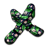 Flower And Leaf Lotus Pattern Print Muay Thai Shin Guard