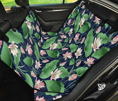 Flower And Leaf Lotus Pattern Print Pet Car Back Seat Cover