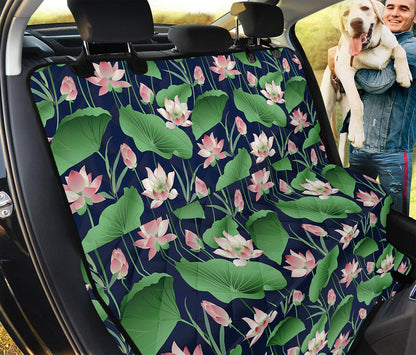 Flower And Leaf Lotus Pattern Print Pet Car Back Seat Cover