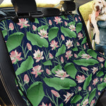 Flower And Leaf Lotus Pattern Print Pet Car Back Seat Cover