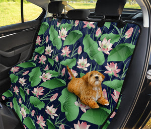 Flower And Leaf Lotus Pattern Print Pet Car Back Seat Cover