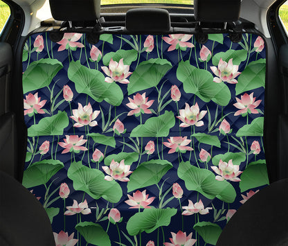 Flower And Leaf Lotus Pattern Print Pet Car Back Seat Cover
