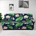 Flower And Leaf Lotus Pattern Print Sofa Cover