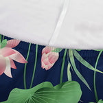 Flower And Leaf Lotus Pattern Print Sofa Cover