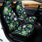 Flower And Leaf Lotus Pattern Print Universal Fit Car Seat Covers