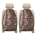 Flower And Tiger Pattern Print Car Seat Organizers