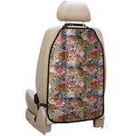 Flower And Tiger Pattern Print Car Seat Organizers