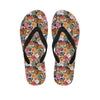 Flower And Tiger Pattern Print Flip Flops