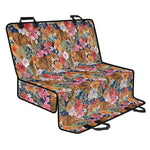 Flower And Tiger Pattern Print Pet Car Back Seat Cover