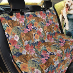 Flower And Tiger Pattern Print Pet Car Back Seat Cover