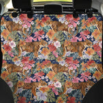 Flower And Tiger Pattern Print Pet Car Back Seat Cover