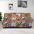 Flower And Tiger Pattern Print Sofa Cover