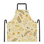 Flower Bee Pattern Print Apron