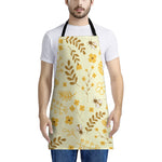 Flower Bee Pattern Print Apron