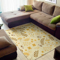 Flower Bee Pattern Print Floor Mat